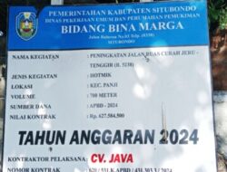 Proyek Bina Marga di Situbondo Terancam Gagal, Warga Pertanyakan Kualitas Pekerjaan CV. JAVA
