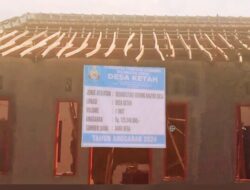 Rehabilitasi kantor Desa ketah menuai kontrifersi kayu Kamelina Di anggap berkwalitas