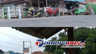 Warga Geram! Warung Di Bantaran Sungai Halangi Akses Jalan, Petugas PU Bungkam